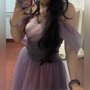 Elegant Lavender Evening Gown